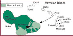 Map of Maui and the Hawaiian Islands